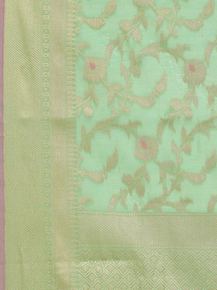 Zari Jaal Woven Cotton Saree