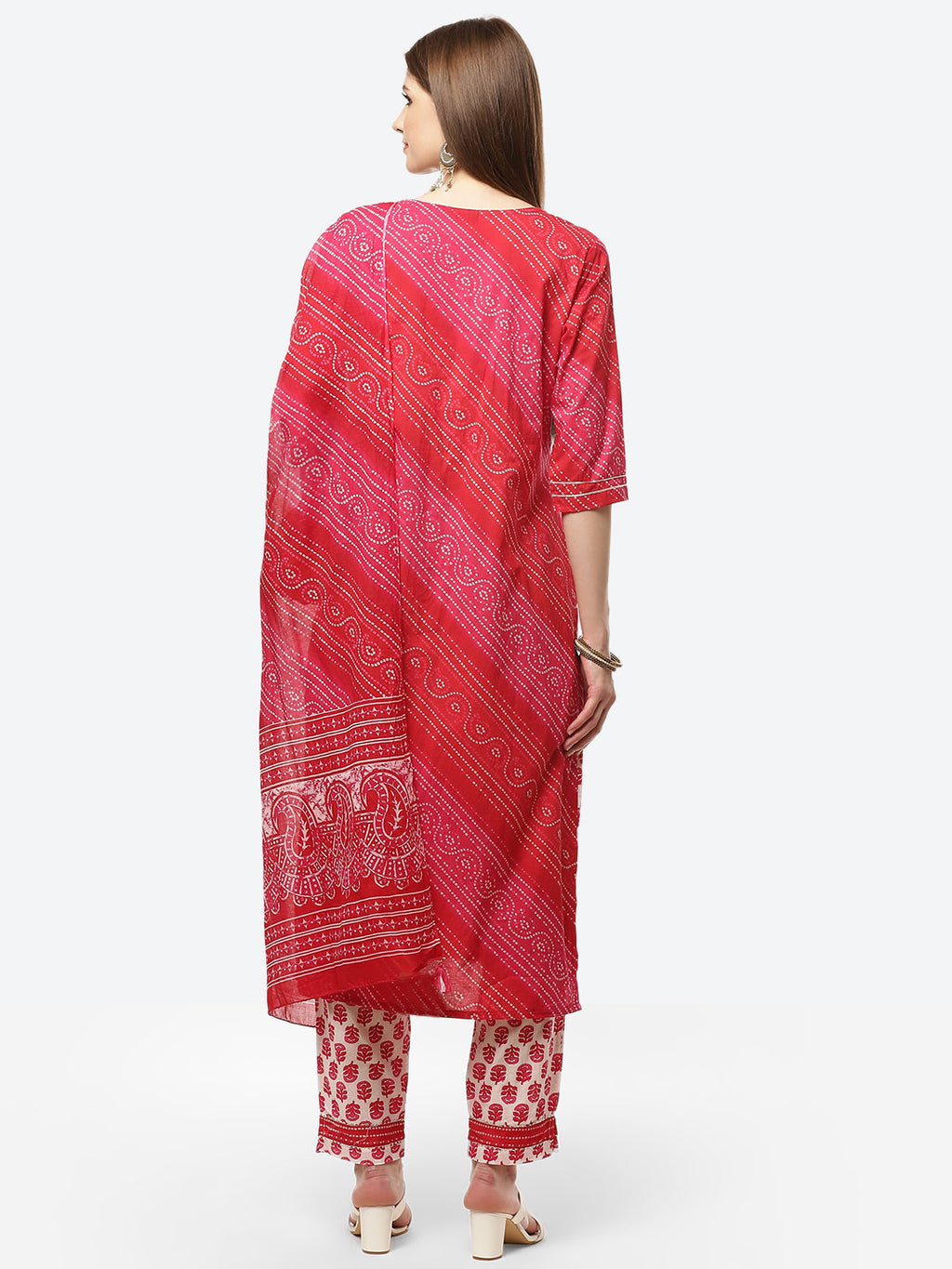 Cotton Printed Kurti With Pant and Dupatta