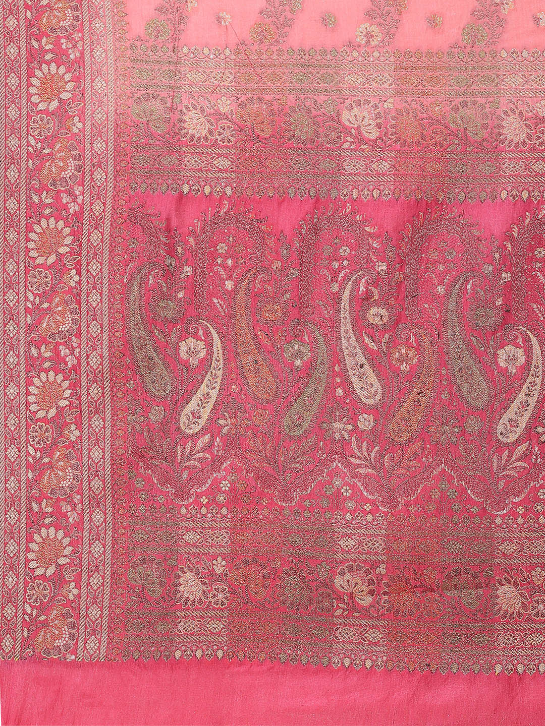 Floral Zari Jaal Tussar Woven Saree