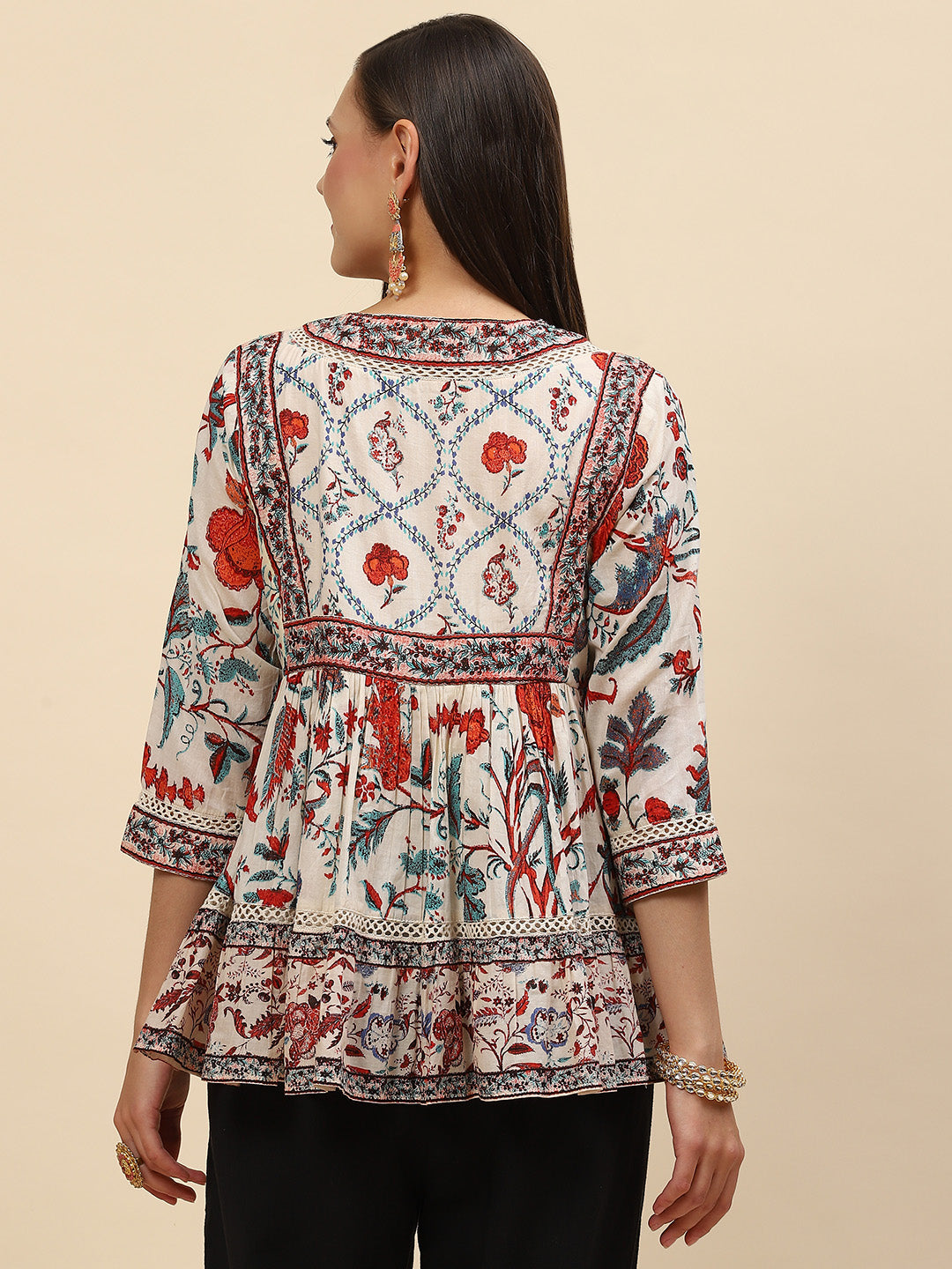 Floral Printed Cotton Kurta