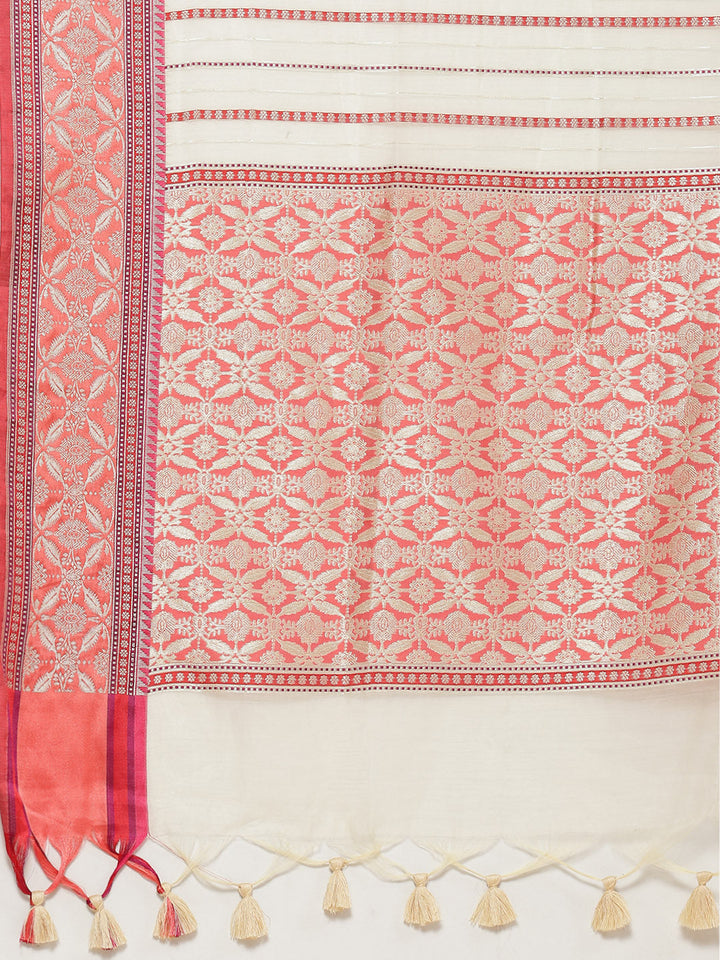 Zari Jaal Woven Cotton Saree