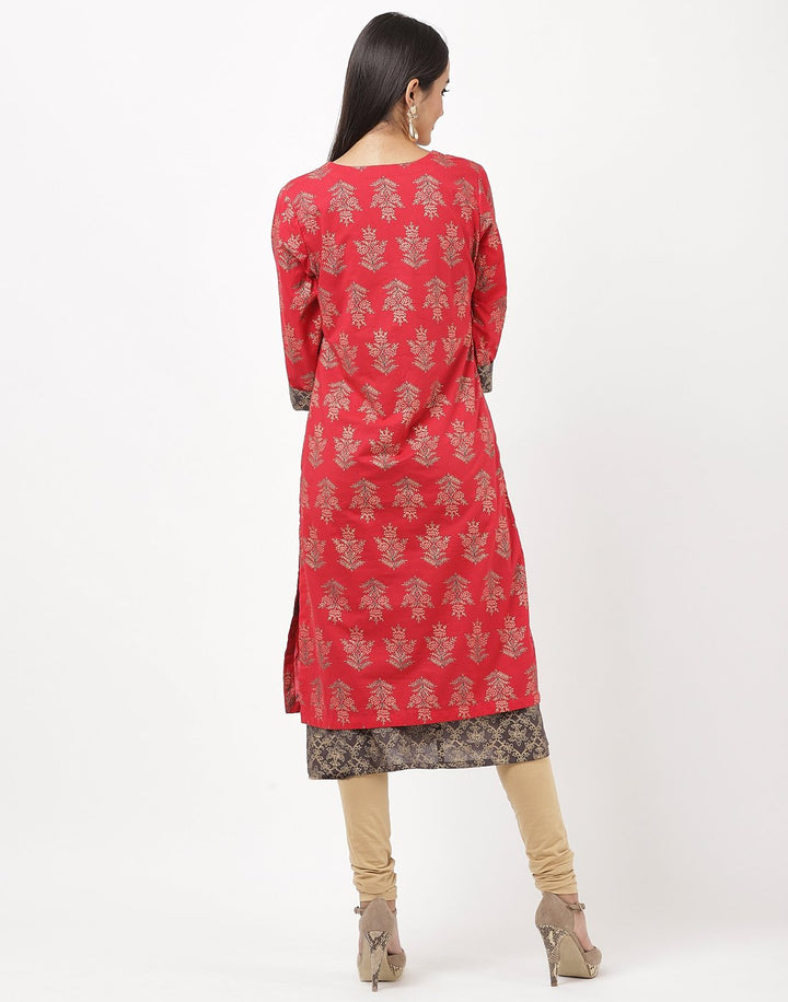 Red Cotton Kurti