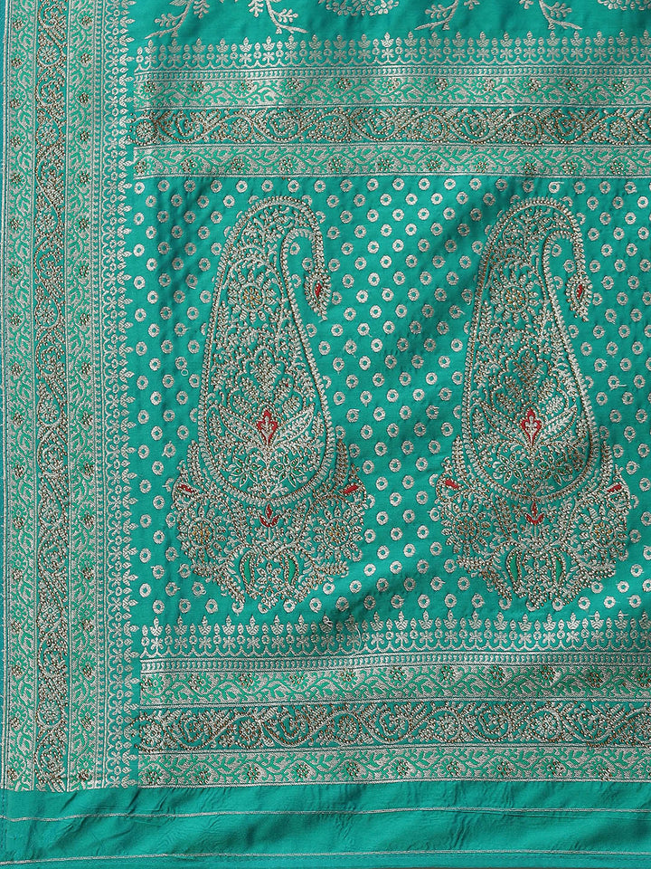 Stone Jaal Woven Banarasi Saree