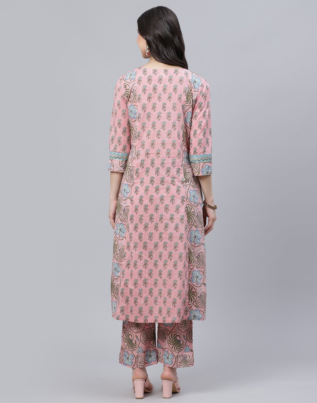 Printed Cotton Kurti Pant Set