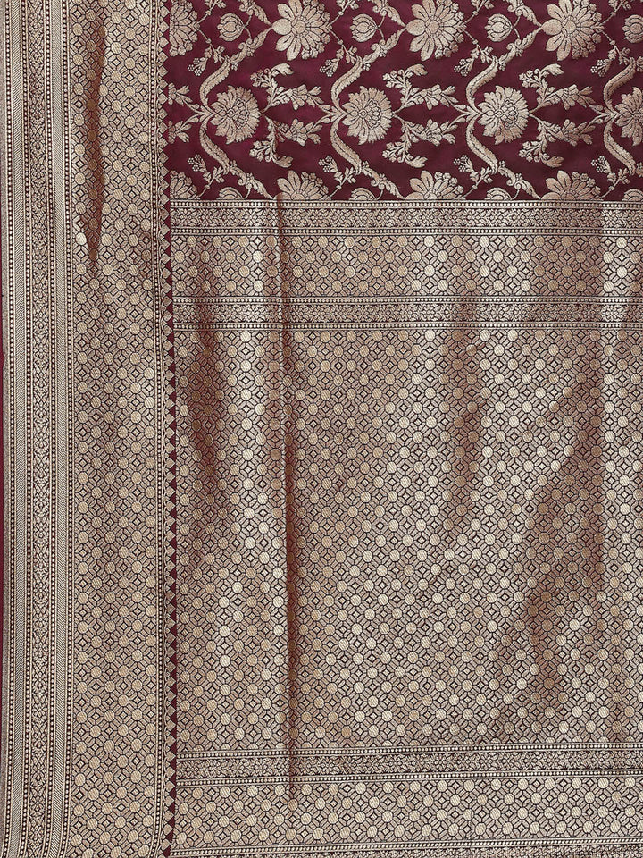 Zari Jaal Banarasi Woven Saree