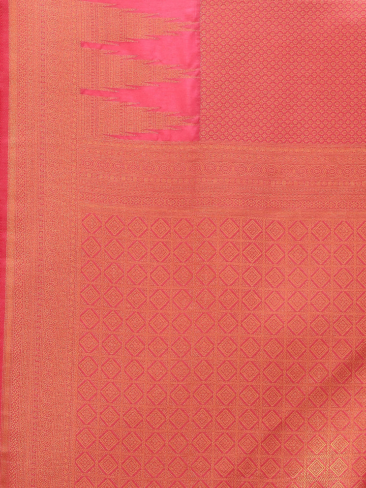 Brocade Zari Jaal Handloom Woven Saree