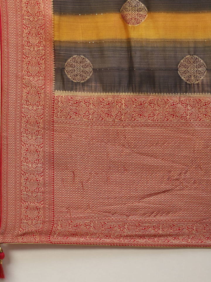 Digital Printed Banarasi Border Handloom Saree