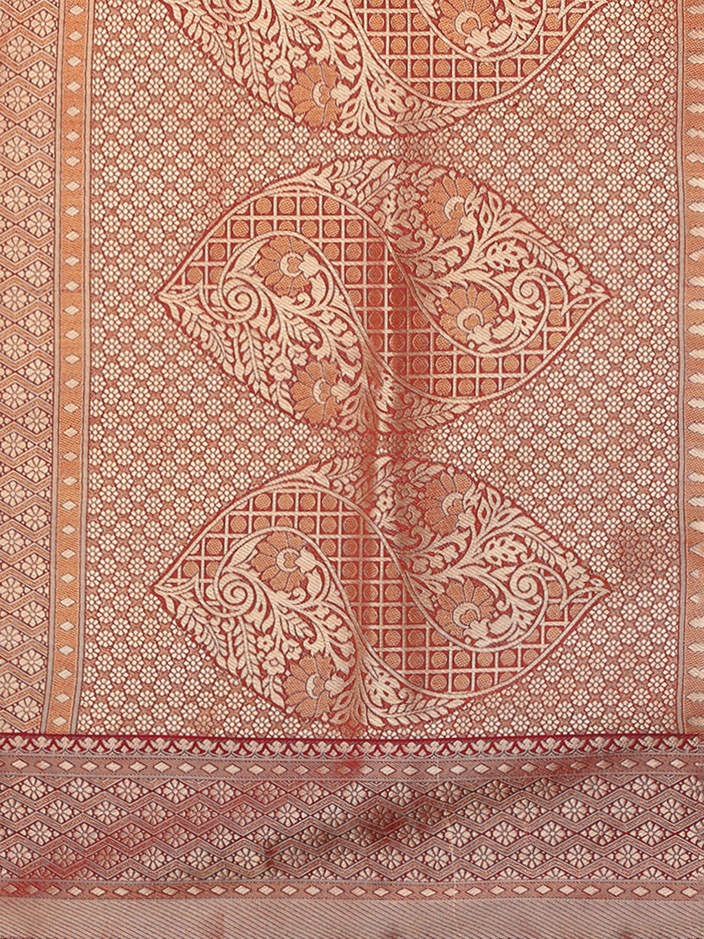 Zari Border Booti Linen Woven Saree
