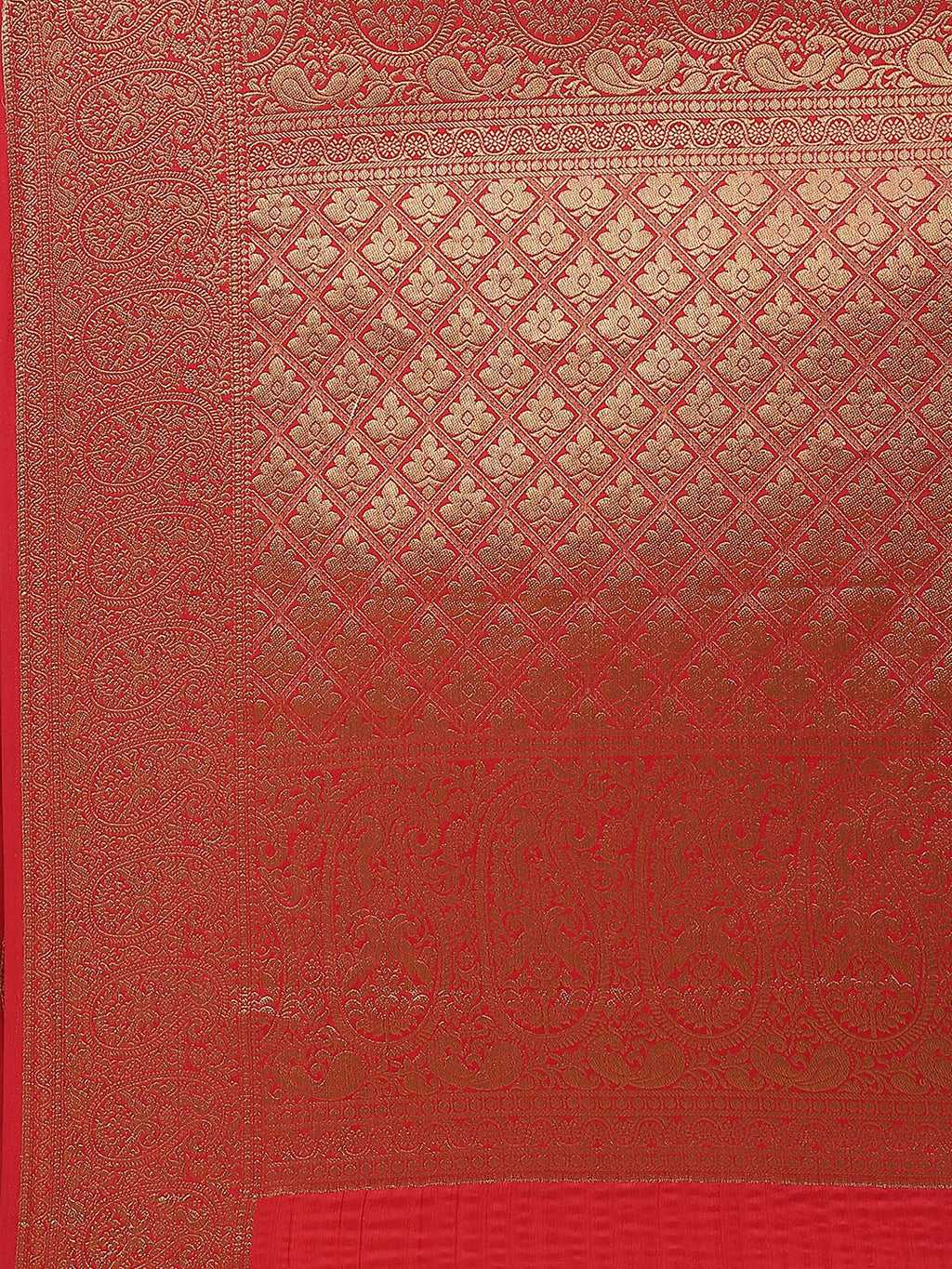 Zari Border Booti Art Handloom Woven Saree