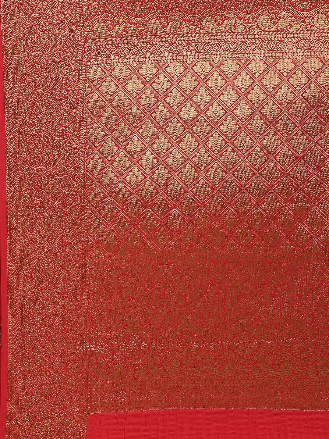 Zari Border Booti Art Handloom Woven Saree