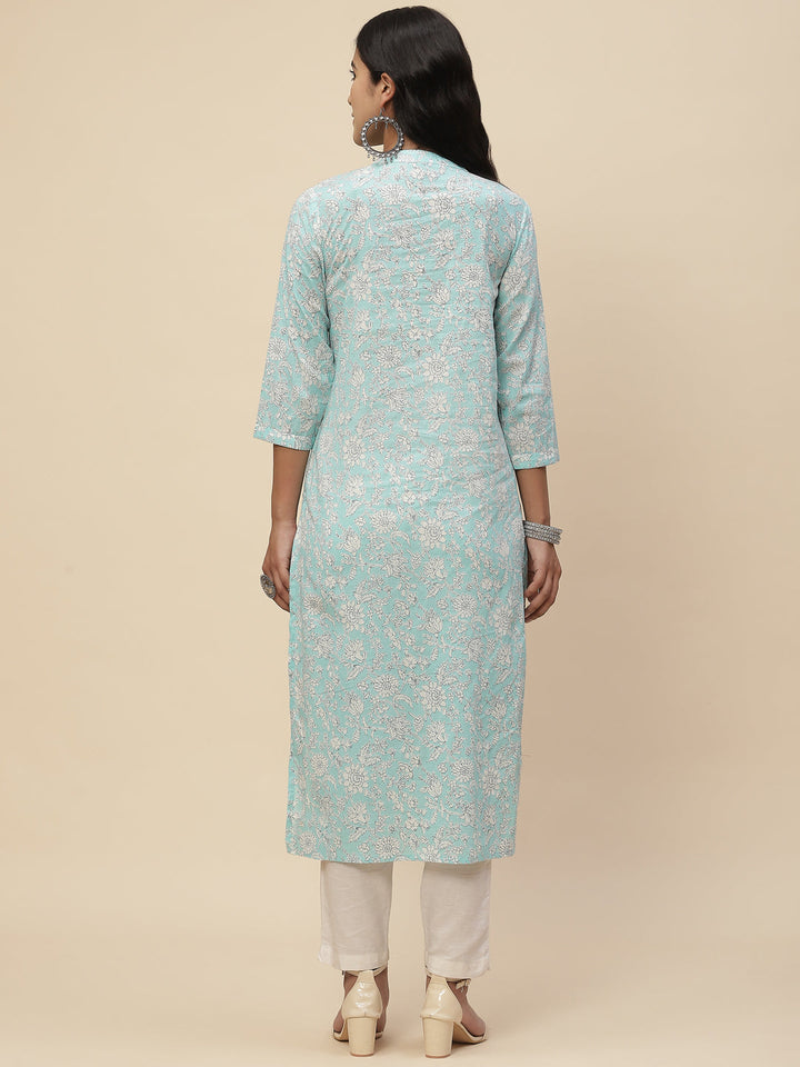 Floral Printed Cotton Kurta
