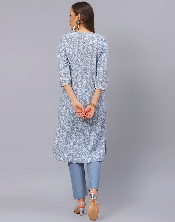 Straight Cotton Printed Salwar Kameez Stitched Suit