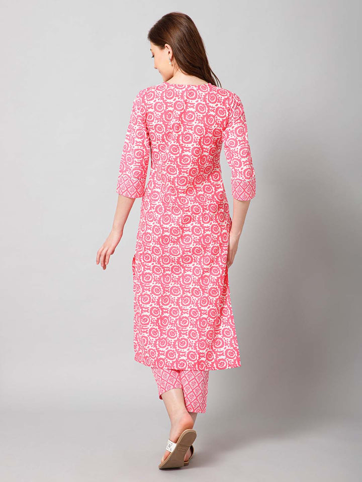 Printed Cotton Kurta Set