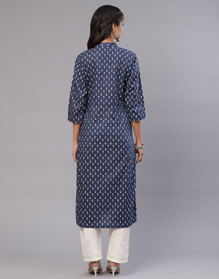 Cotton Kurti With Yoke Embroidery