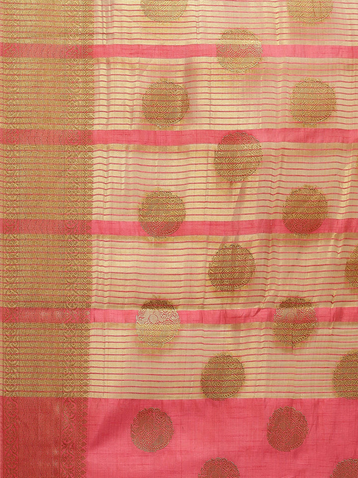 Zari Border Booti Handloom Woven Saree