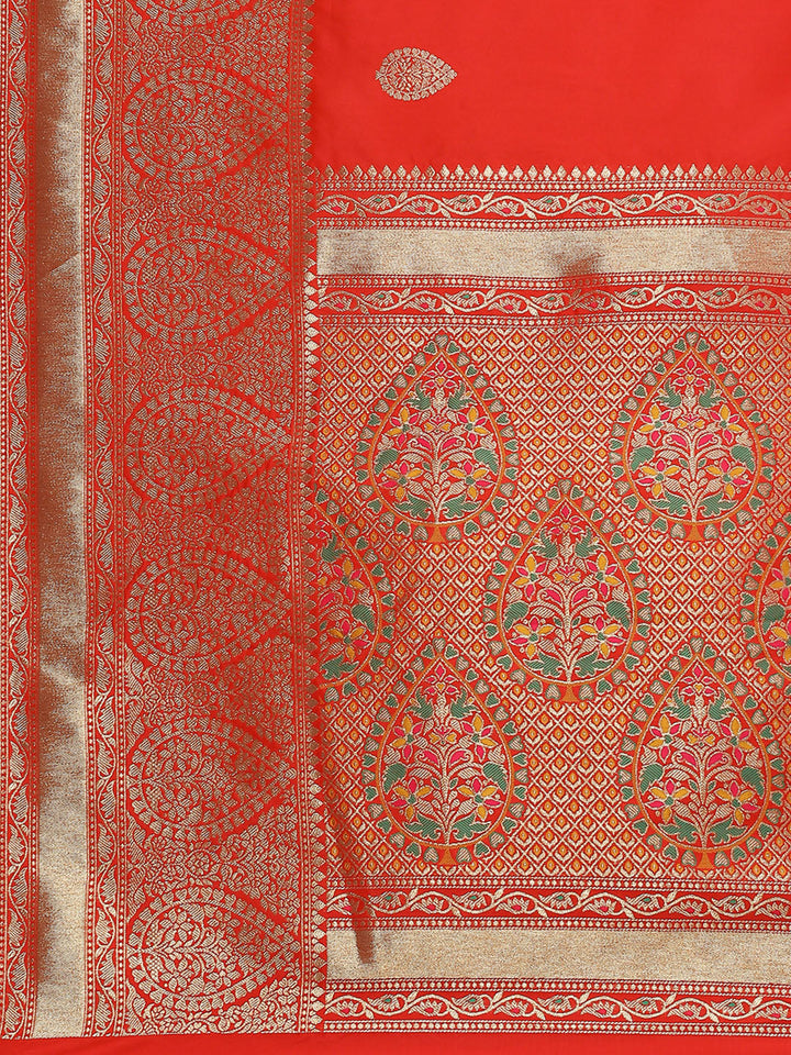 Zari Booti Woven Art Silk Banarsi Saree