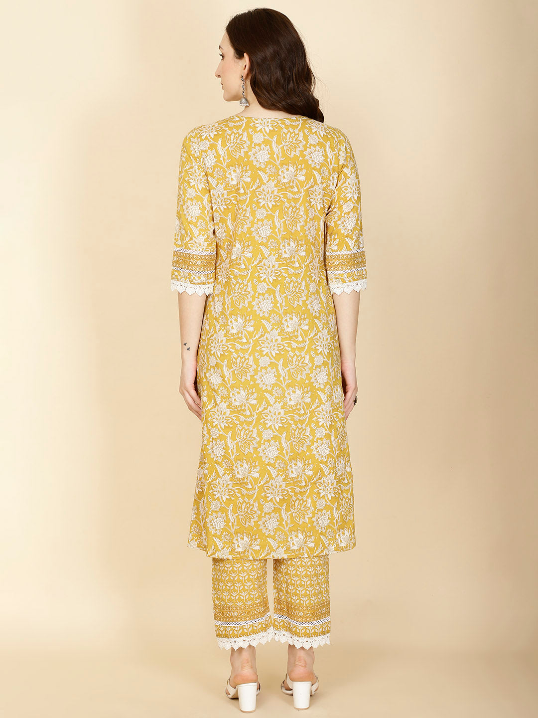 Printed Cotton Kurta With Pants