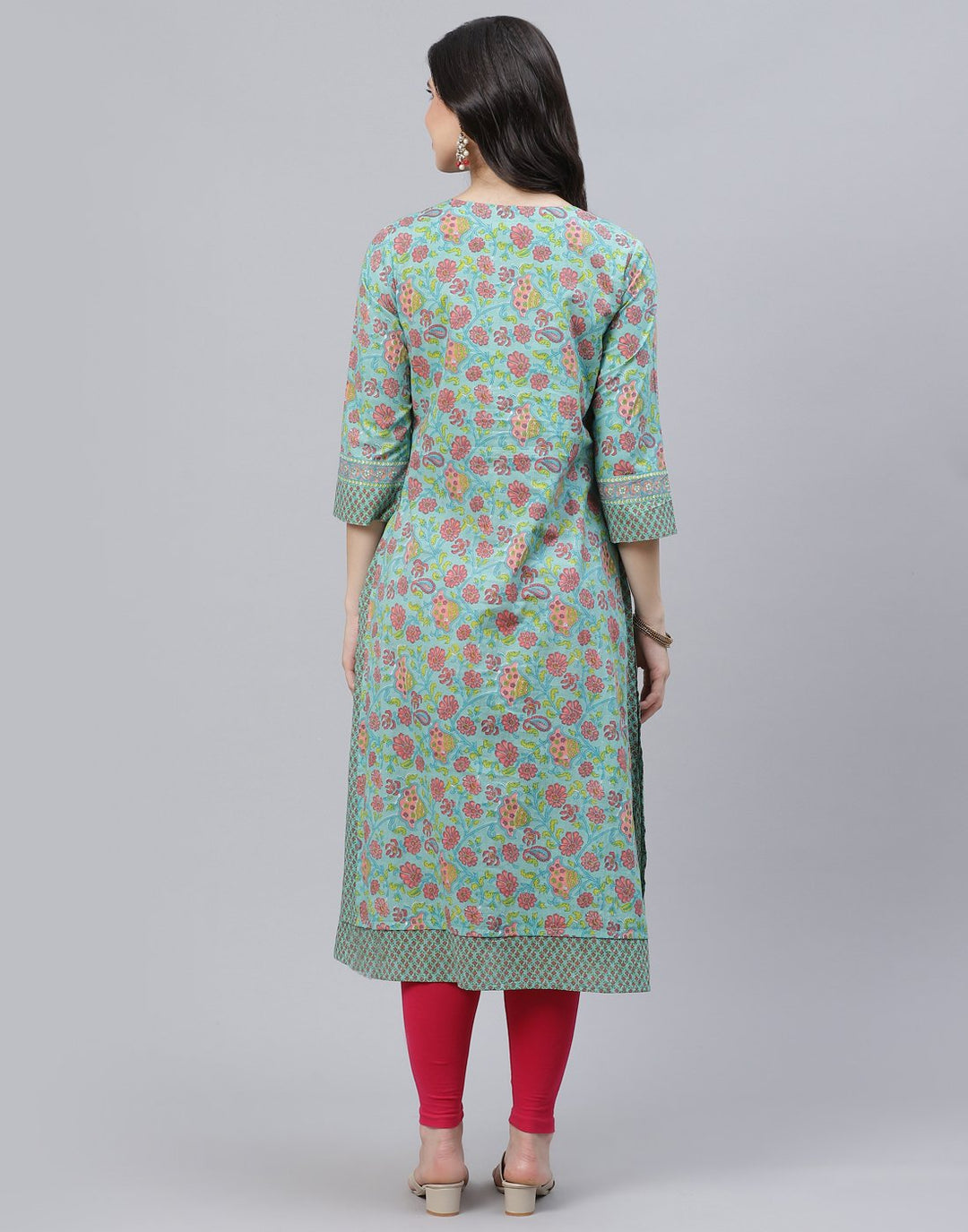Floral Print Cotton Kurti