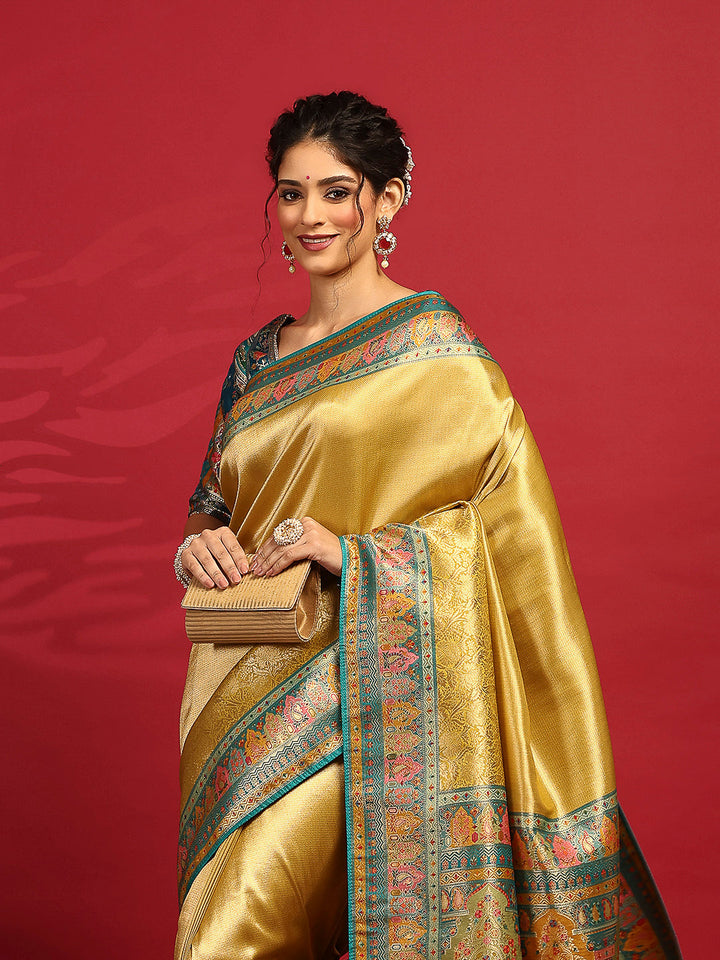 Embroidered Dola Silk Saree
