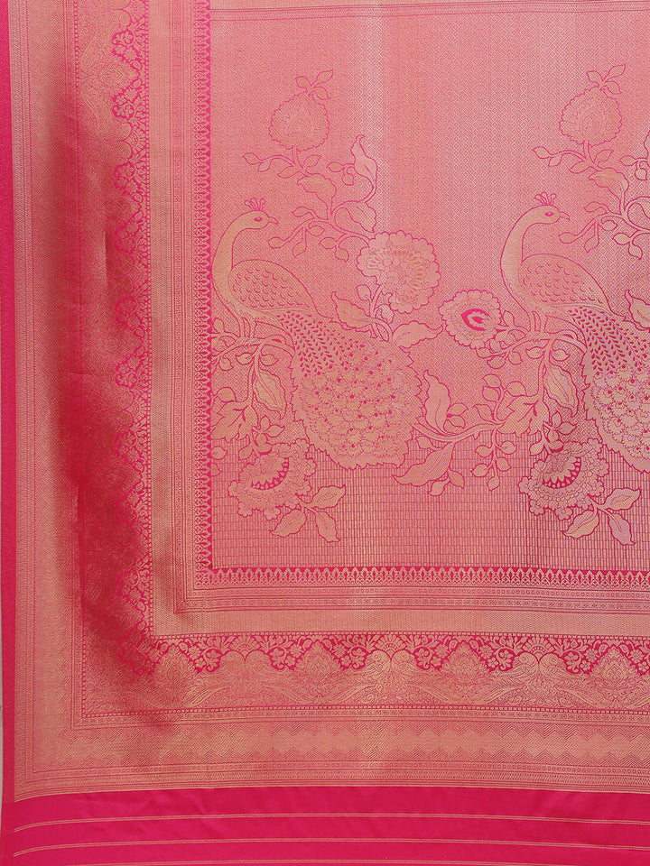 Floral Zari Jaal Handloom Woven Saree