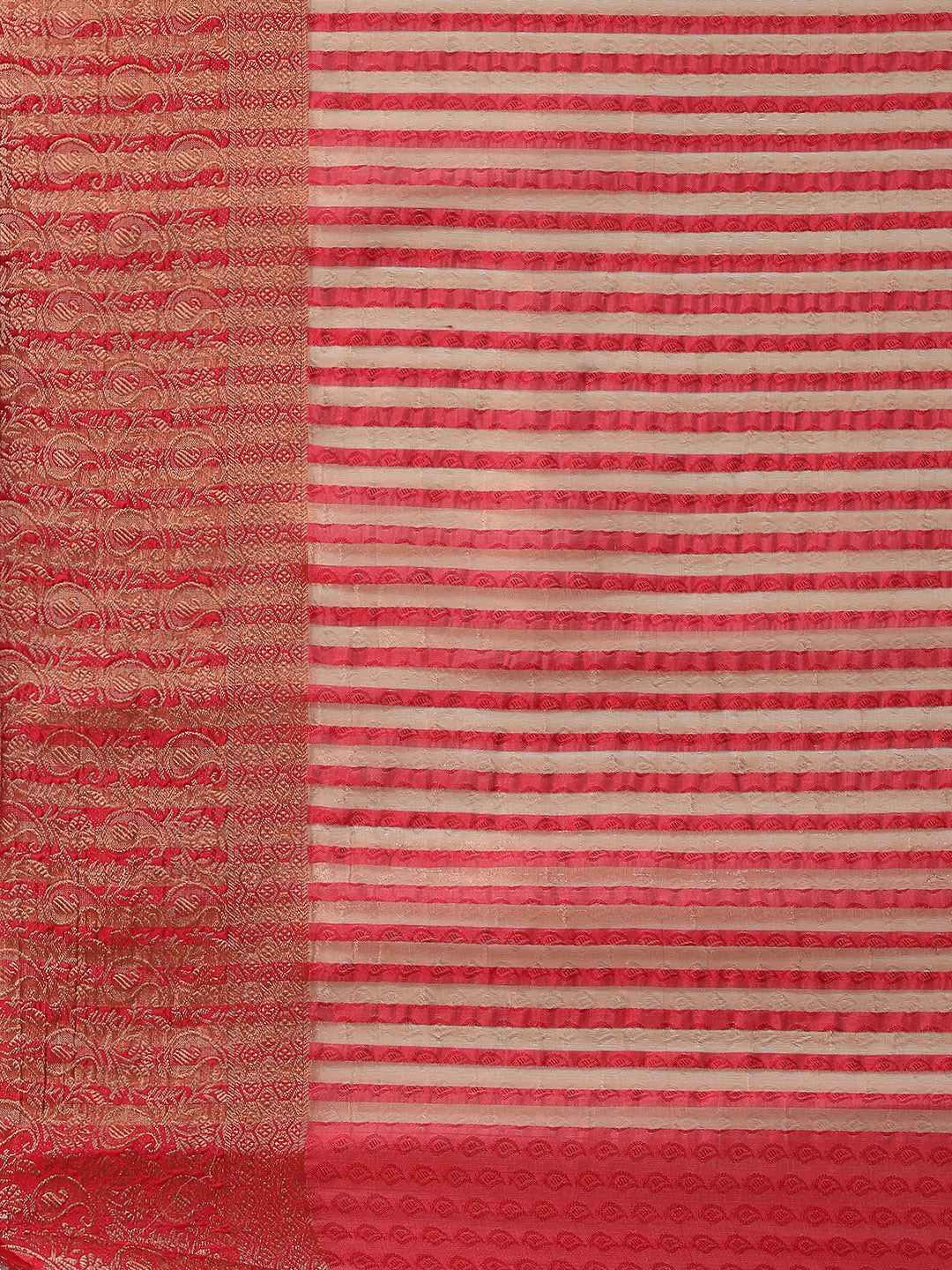 Plain Zari Border Handloom Woven Saree