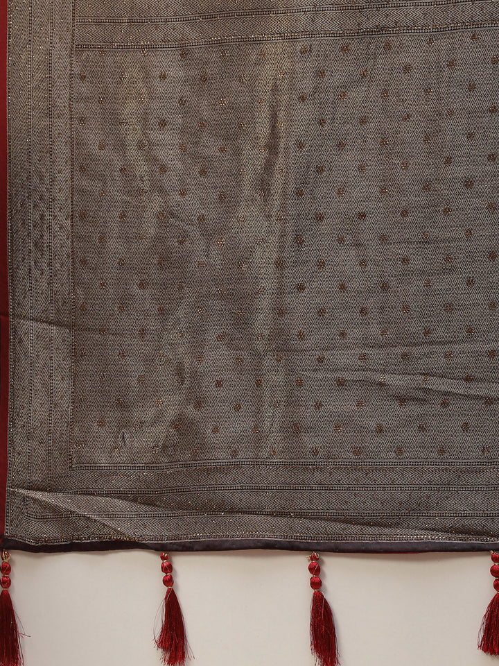 Floral Stone Work Banarasi Saree