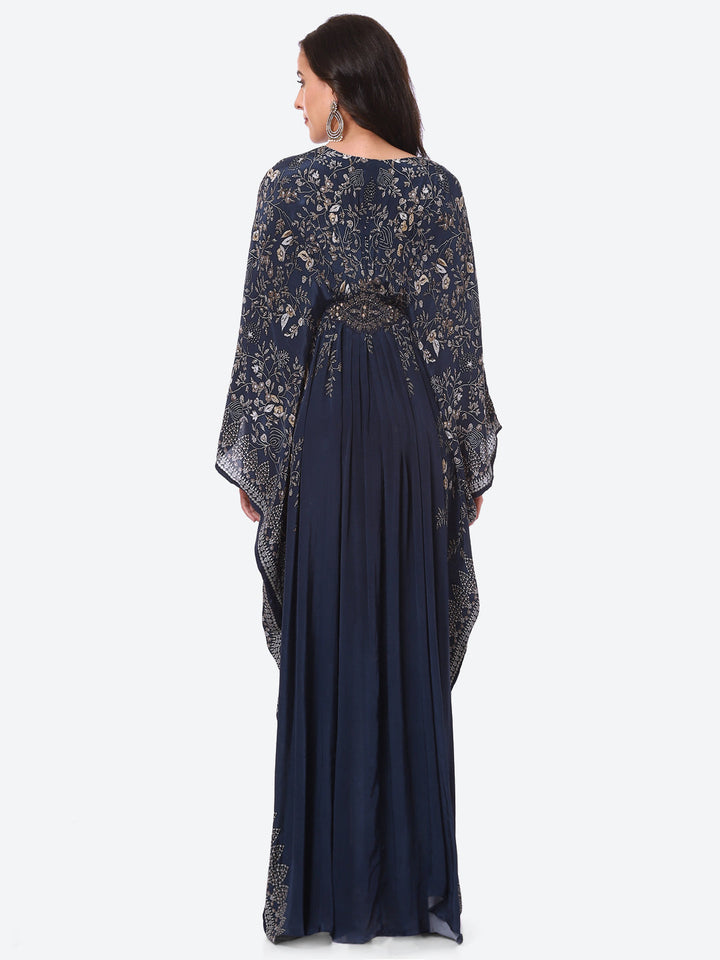 Printed Crepe Kaftan Dress