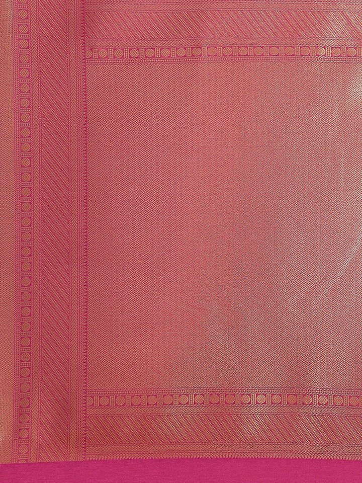 Brocade Zari Booti Art Handloom Woven Saree