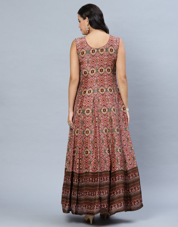 Wine Anarkali Salwar Kameez Stitched Suit
