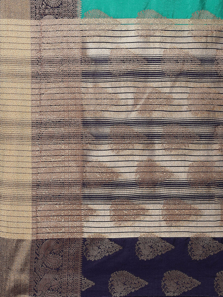 Zari Border Booti Art Handloom Woven Saree