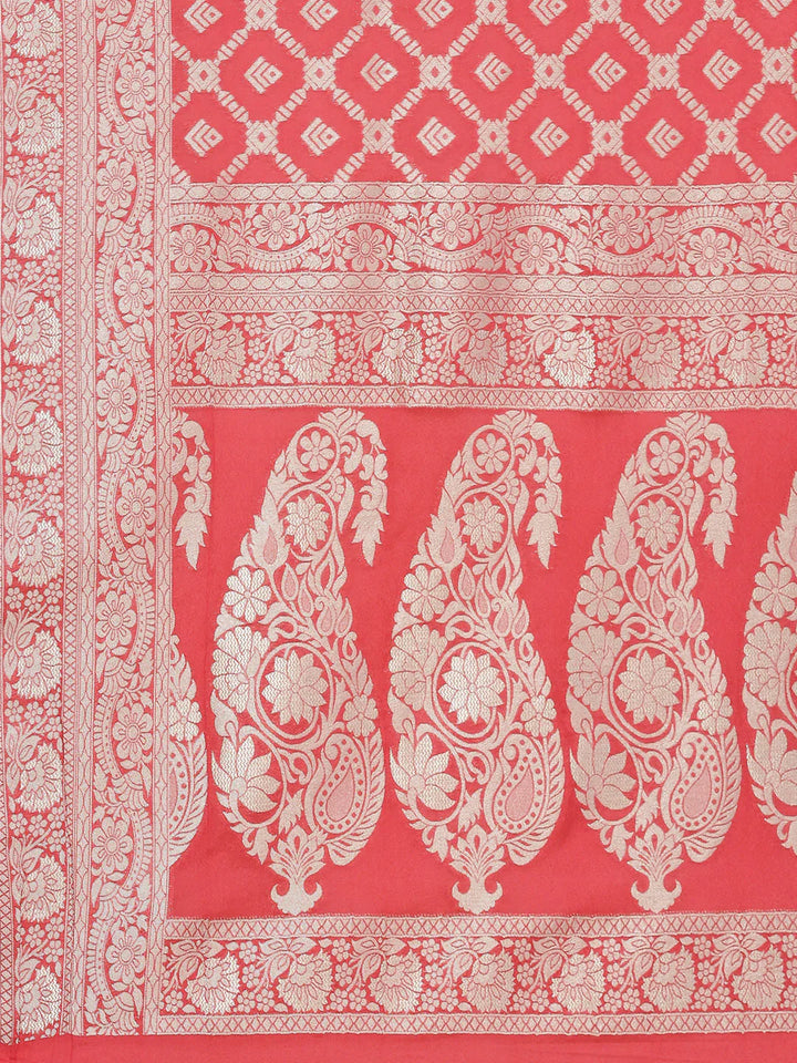 Zari Jaal Crepe Plain Saree
