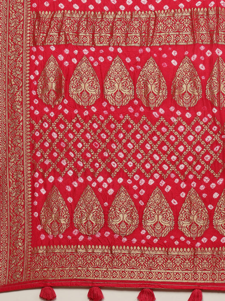 Gharchola Crepe Plain Saree