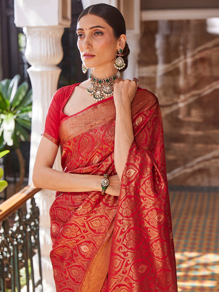 Antique Jaal Crepe Plain Saree