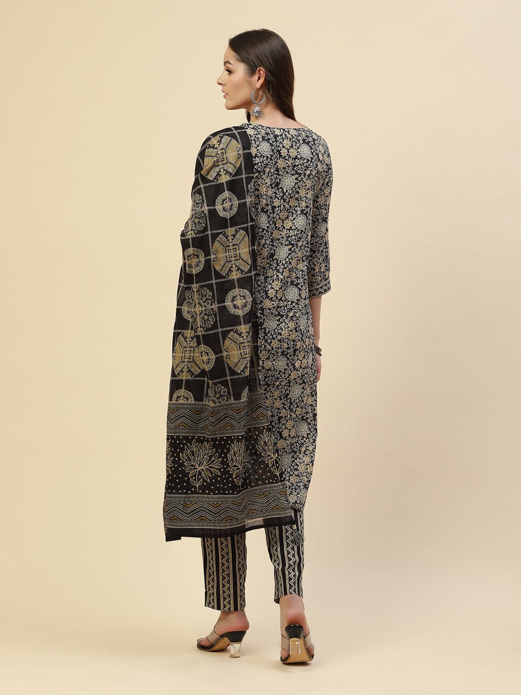 Printed Cotton Kurta With Pant & Cotton Dupatta
