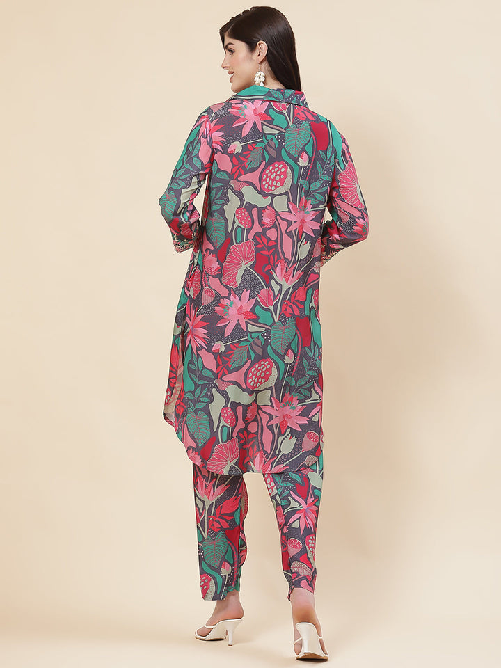 Printed Muslin Kurti With Pants