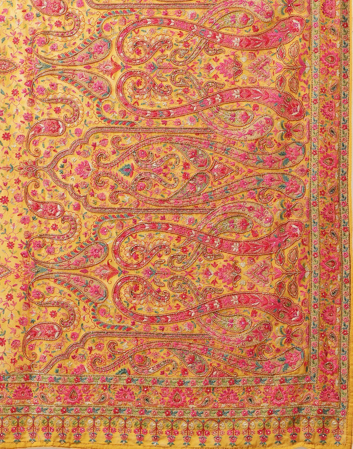 Georgette saree with multi-colour embroidery