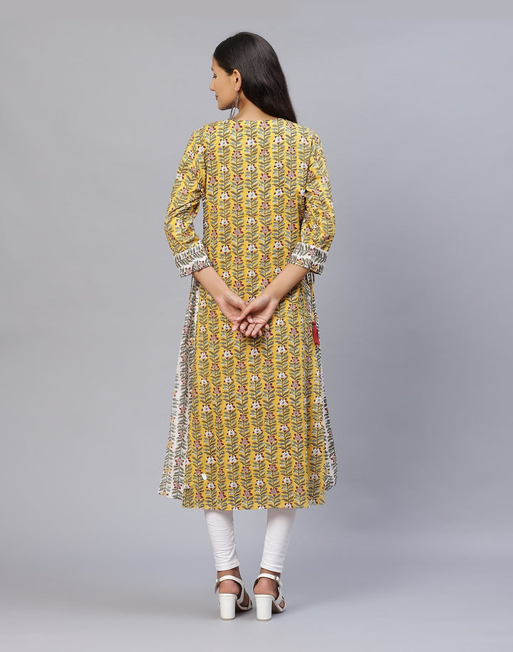 Floral Print Cotton Kurti