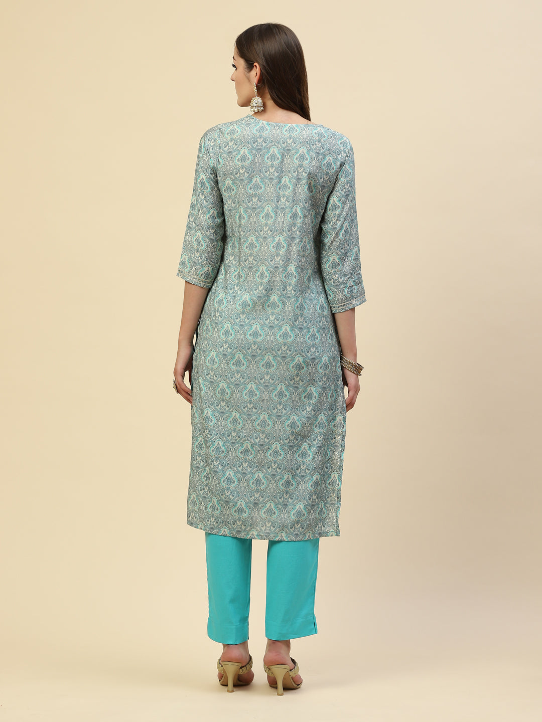 Gota Embroidered Muslin Kurta With Pants