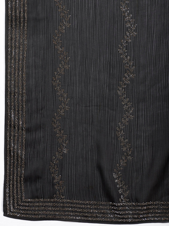 Stone Embroidered Chiffon Saree
