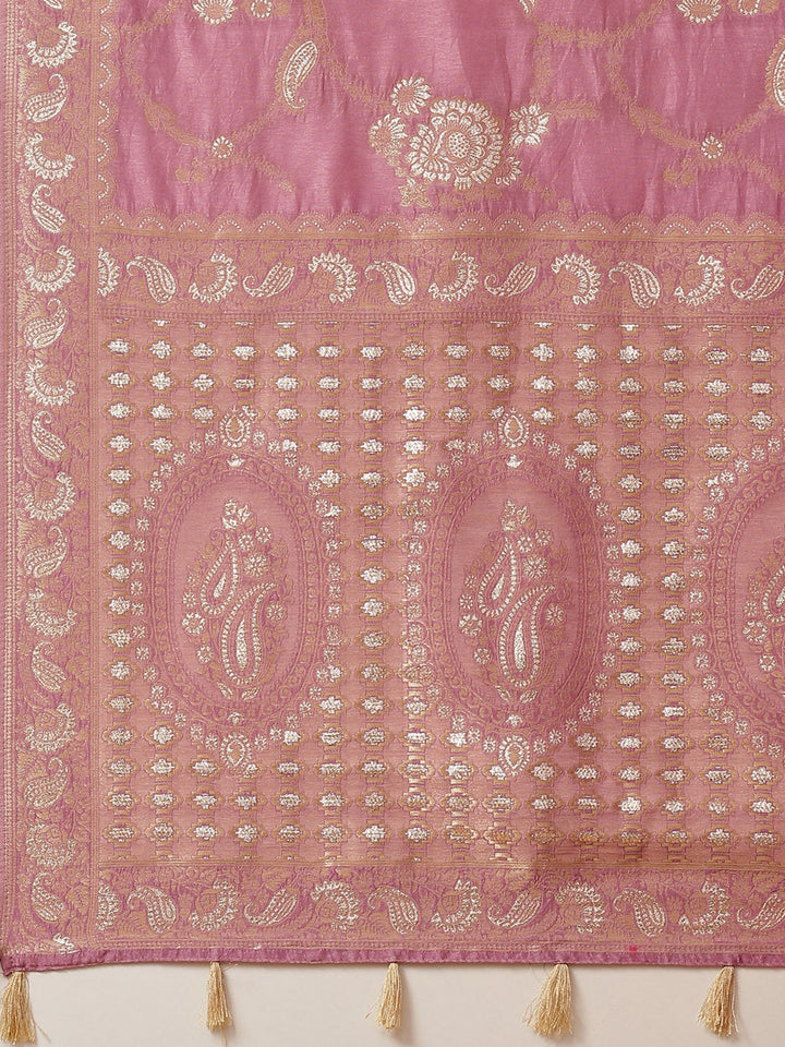 Zari Jaal Banarasi Woven Saree
