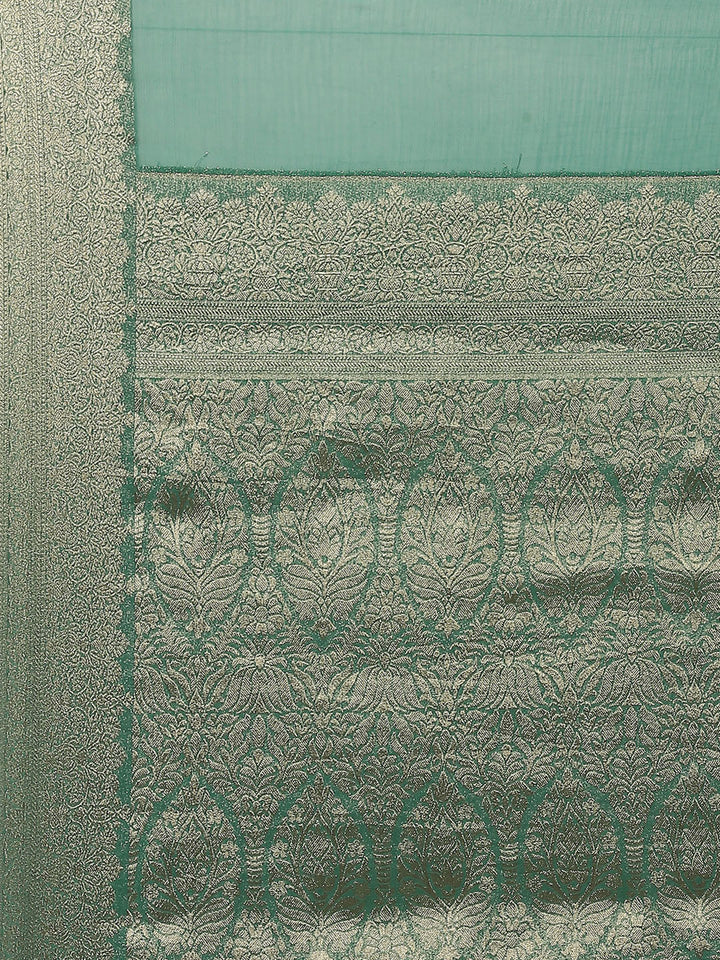 Zari Border Chiffon Plain Saree