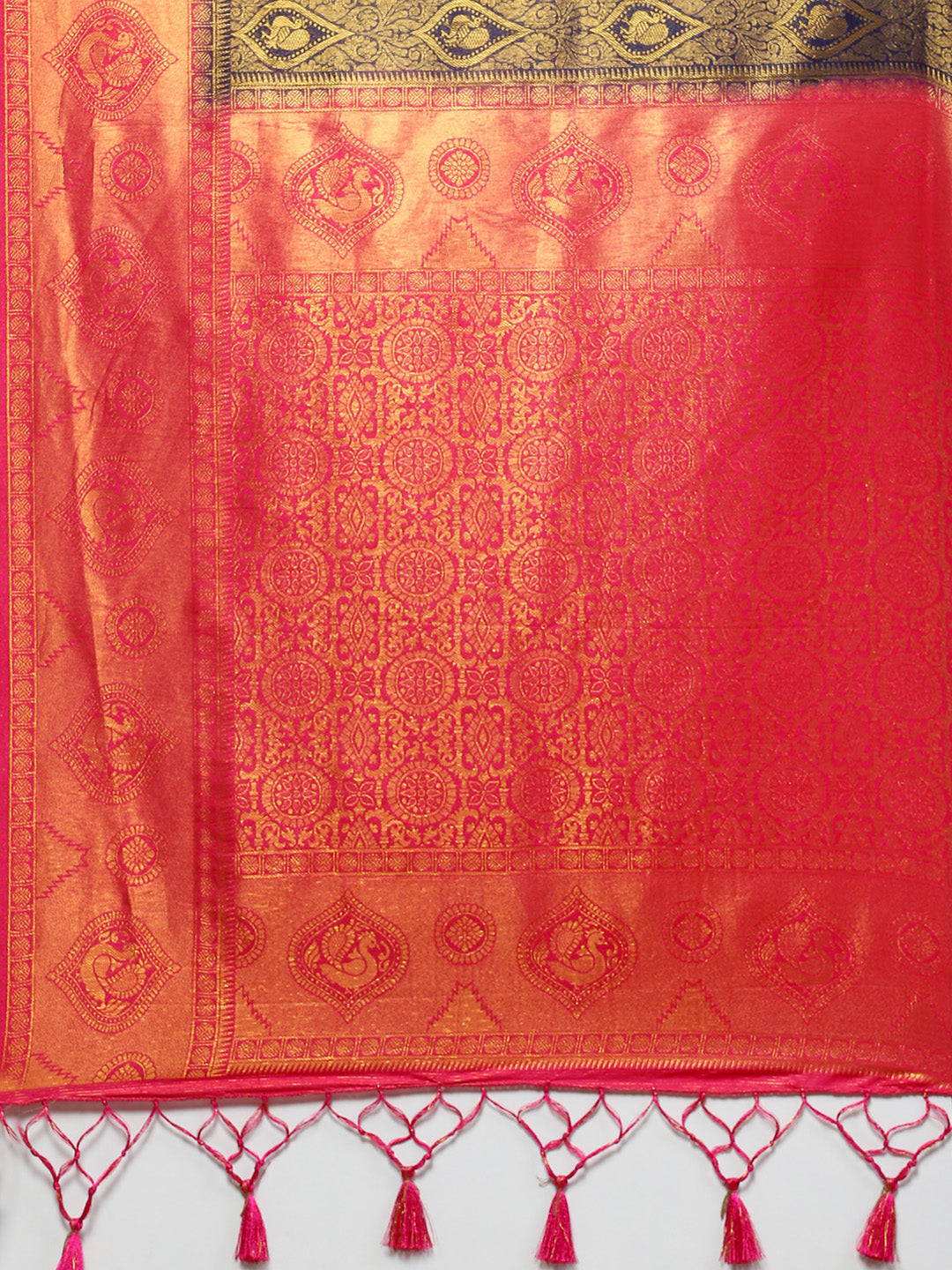 Brocade Zari Jaal Handloom Woven Saree