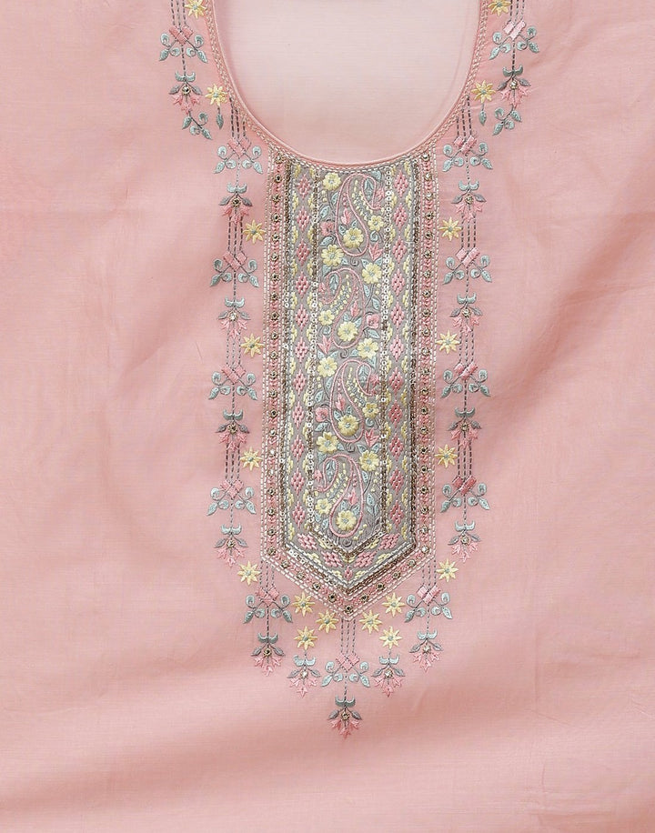 Chanderi Embroidered Suit Piece