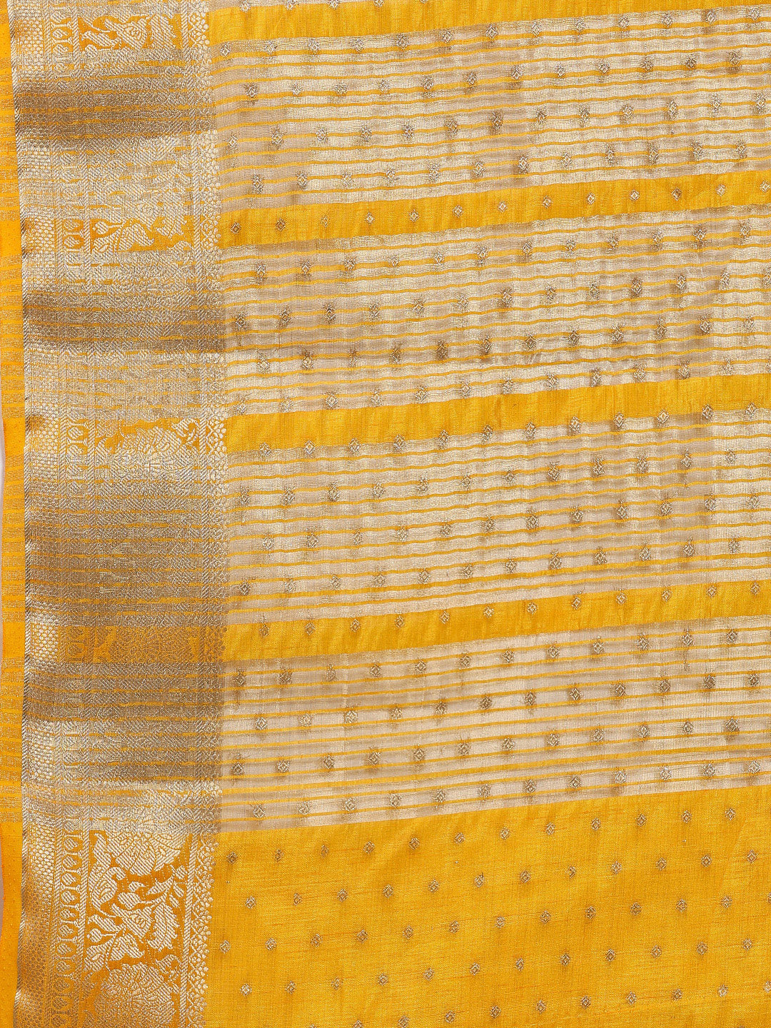 Zari Border Booti Art Silk Woven Saree
