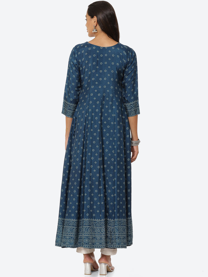Mirror Work Printed Handloom Kurta