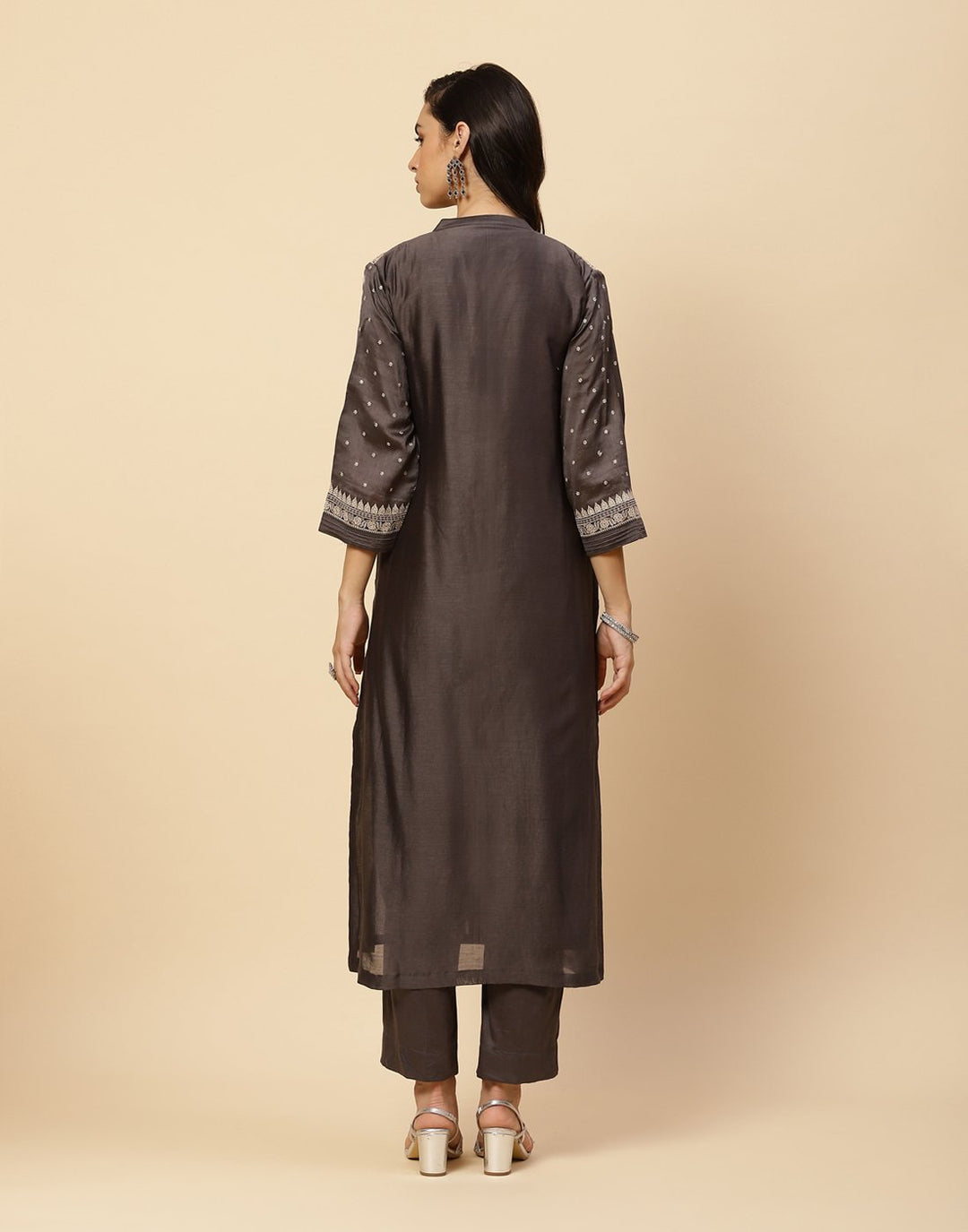 Embroidered Cotton Chanderi Salwar Kameez Stitched Suit With Chanderi Dupatta