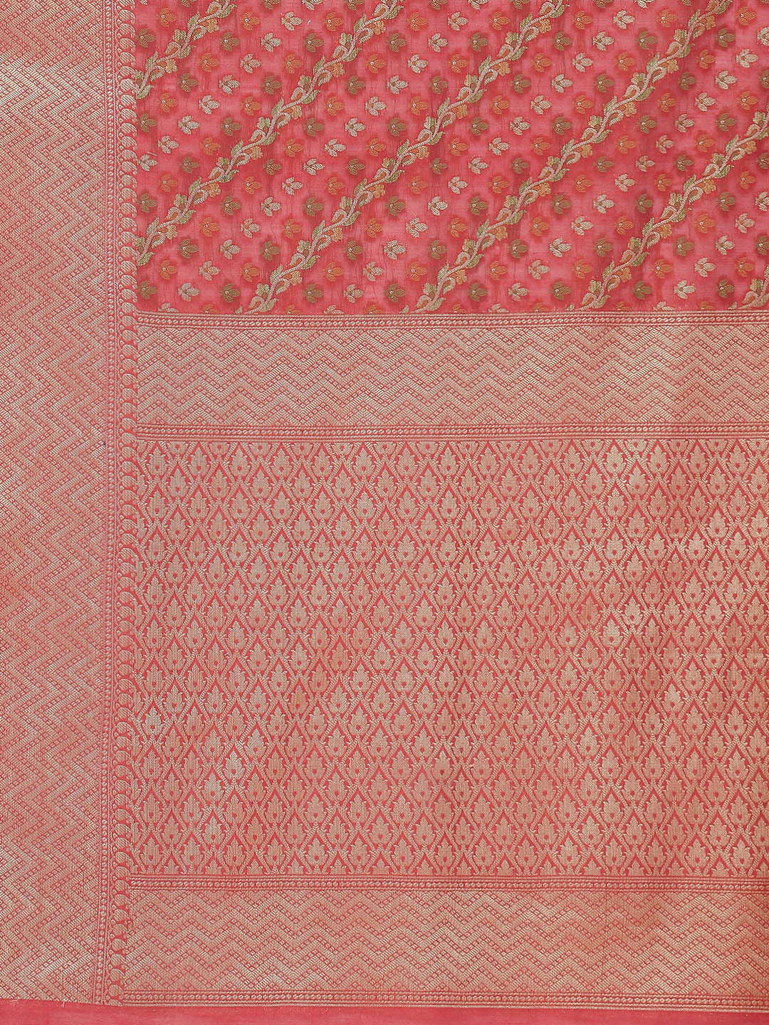 Zari Booti Cotton Woven Saree