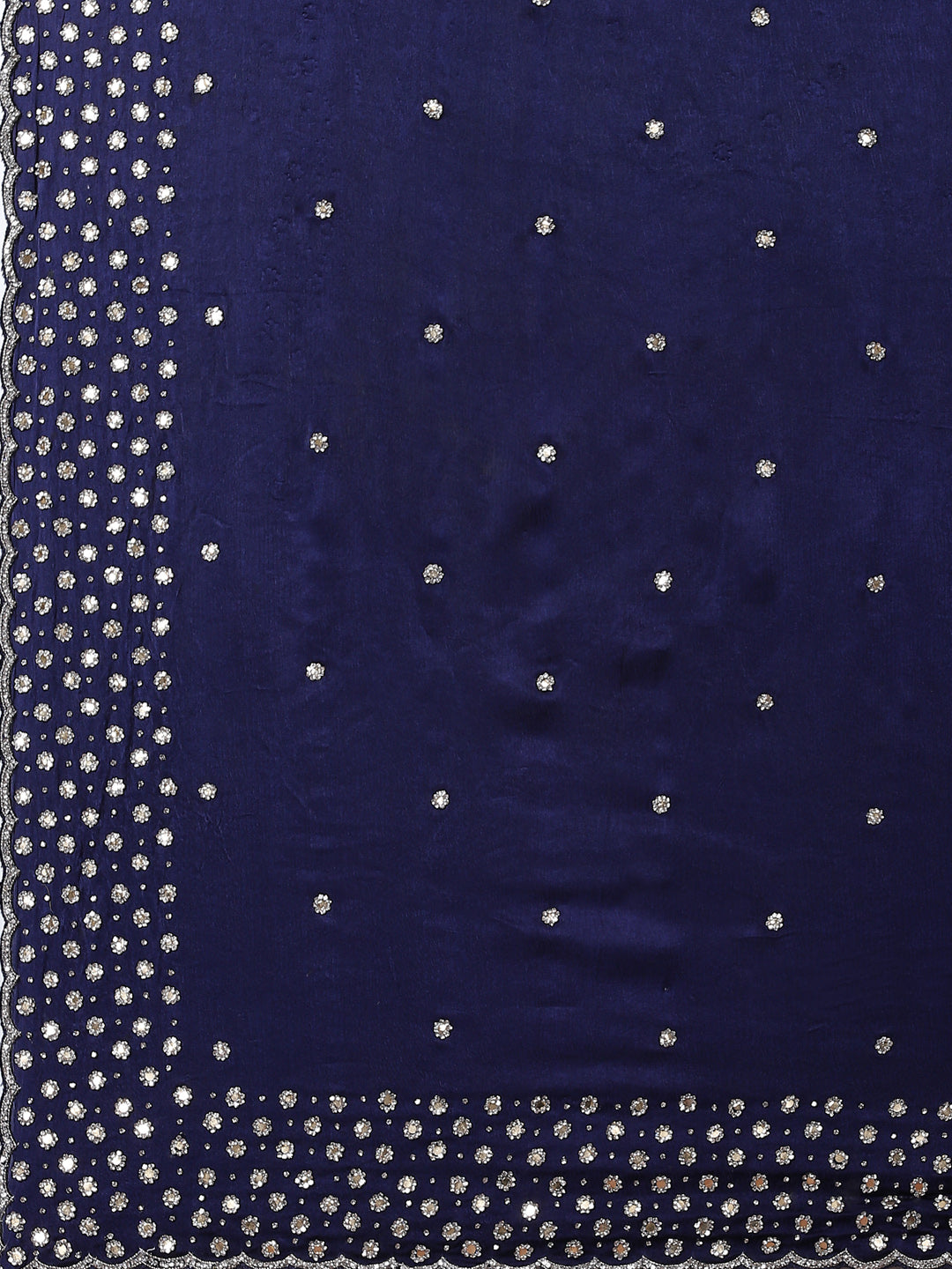 Stone Booti Pure Satin Embroided Saree