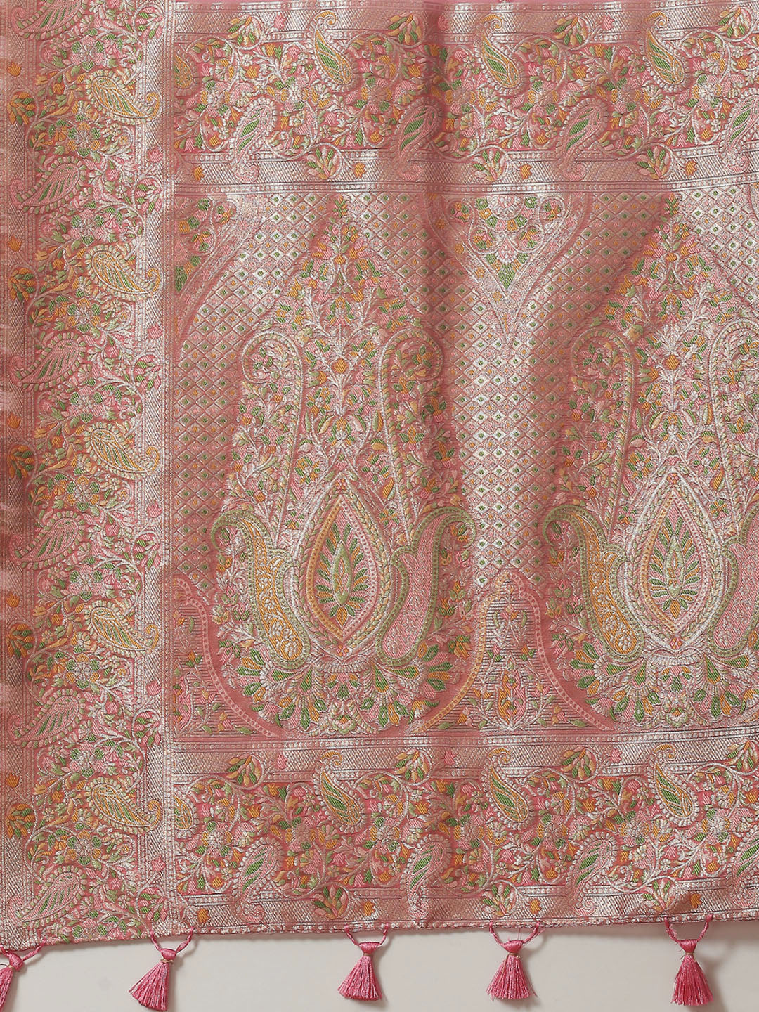 Zari Jaal Woven Organza Saree