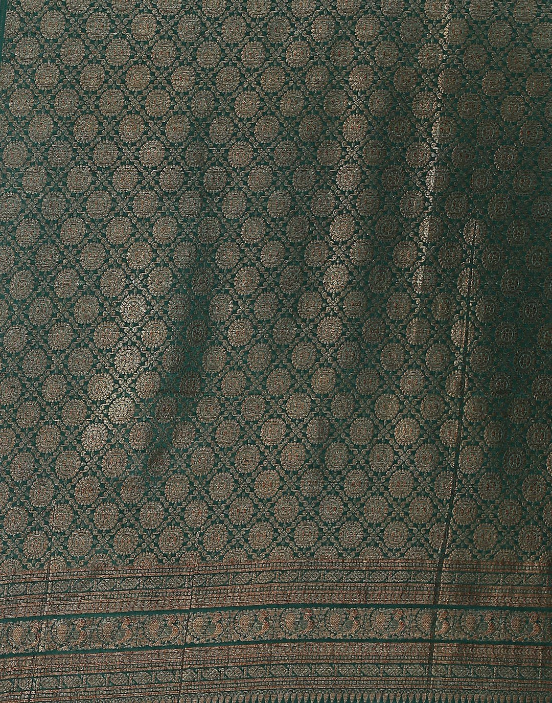 Plain Crepe Woven Zari Jaal Saree